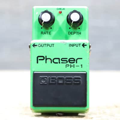 Boss PH-1 Phaser Silver Screw Black Label Made in Japan Phaser Effect Pedal image 1