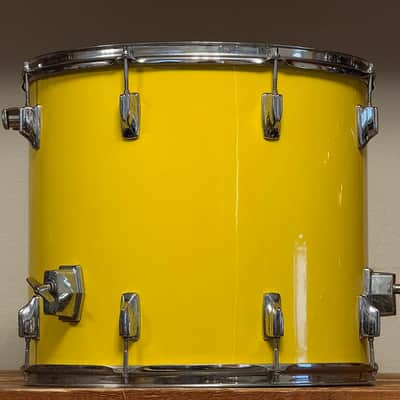 1970's Tama 18" Imperialstar Floor Tom W Re-Rings 16x18 Yellow image 5