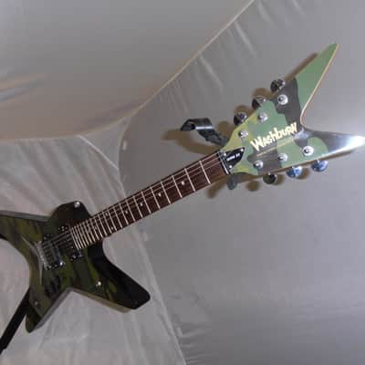 Washburn 332 Dimebag Darrell Signature 2004 - Camouflage with gig bag, nice! image 3