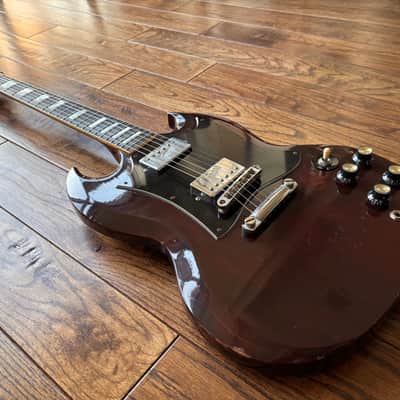 Vintage 1970s Greco SS 600 SG Electric Guitar Oxblood 'Gneco' Maxon Pickups MIJ Japan Matsumoku image 5