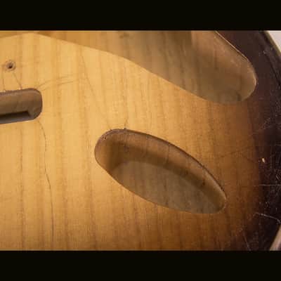 Guitar Mill S-Style Body / Paulownia / 2 lbs. 3 oz. / Nitrocellulose 'Chocolate Burst' / Light Relic (#GIN-4136) image 7