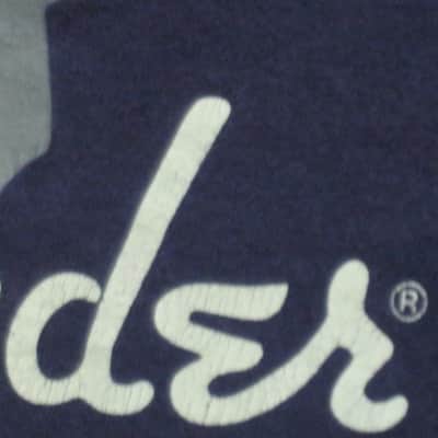 pre-owned / worn genuine Fender - Fender Factory Tour (Corona, California USA) - short sleeve T-Shirt, Men's X-Large (XL) Navy Blue with Creme & Gray Graphic, 100% preshrunk cotton, late 2000s to early - mid 2010s image 17