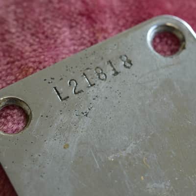 Vintage 1964 Fender PRE-CBS Stratocaster L-series Neckplate w/ Screws Telecaster Strat Tele P-BASS image 3