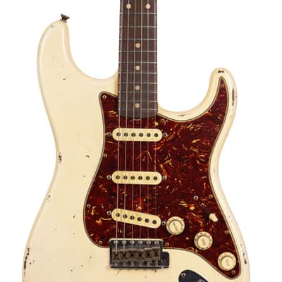 Fender Custom Shop 1960s Stratocaster Aged Olympic White Masterbuilt Jason Smith image 4