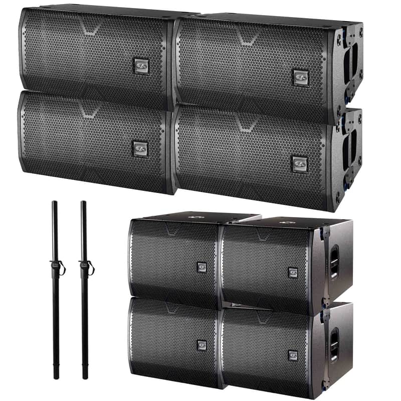 (4) DAS Vantec 20A, (4) DAS Vantec 118A, (2) On Stage Pole Bundle image 1