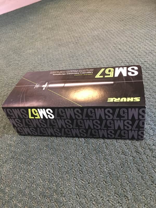 Shure SM57 Cardioid Dynamic Microphone Black image 1