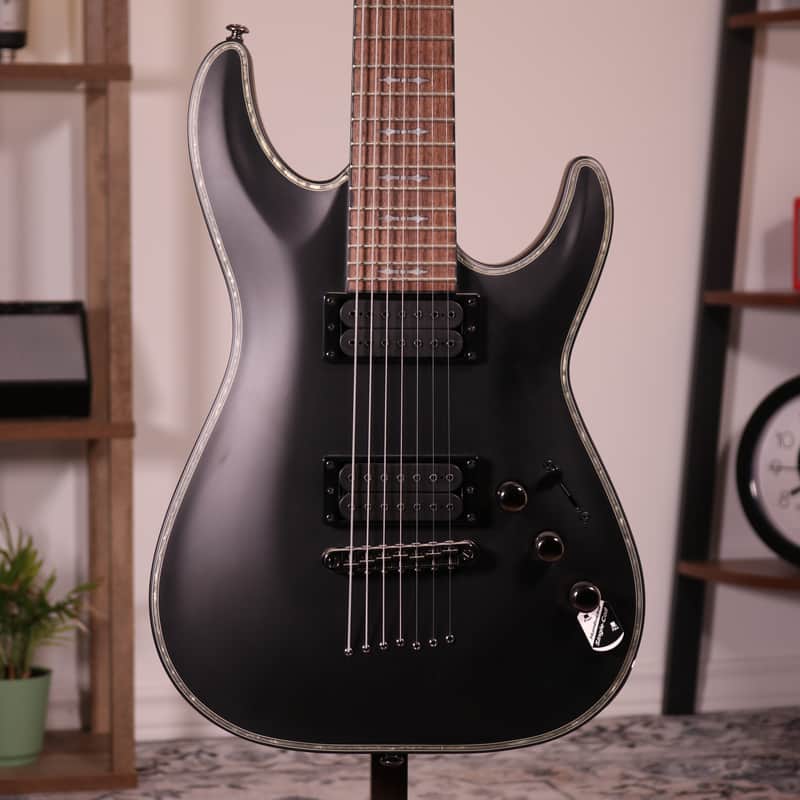 Schecter Hellraiser C-7 Passive - Rosewood Fingerboard, Black, B-Stock image 1