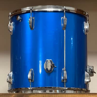 1970's Ludwig 16" Blue Silk 16x16 Floor Tom 3-Ply image 5