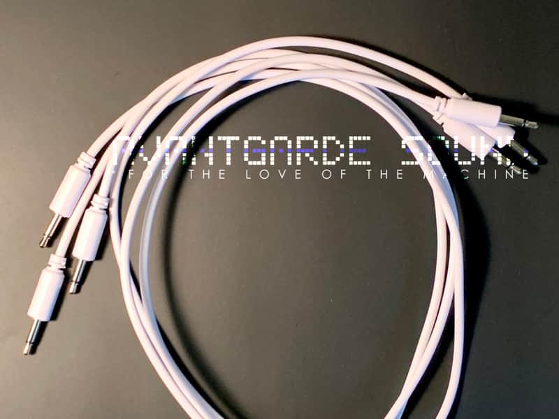 • LONG! 3-pack WHITE ~27"/69cm • SD69 Eurorack Patch Cables, StevenDonziger Series • Avantgarde Sound image 1