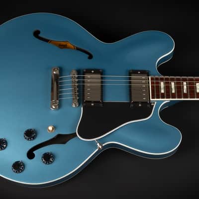 2017 Gibson Memphis Custom ES-335 Block - Pelham Blue | USA Limited Edition Semi-Hollow Burstbucker Humbucker Pickups | CoA OHSC image 4