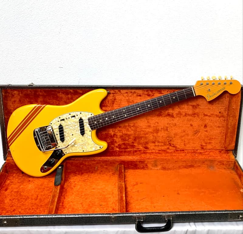 Fender Mustang "All Original " 1969 - Competition Orange w/ Matching Headstock image 1
