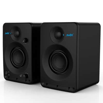 3'' Studio Monitors Bookshelf Speaker (Pair) - 2.0 Stereo Powered Speakers Wooden Enclosure image 2