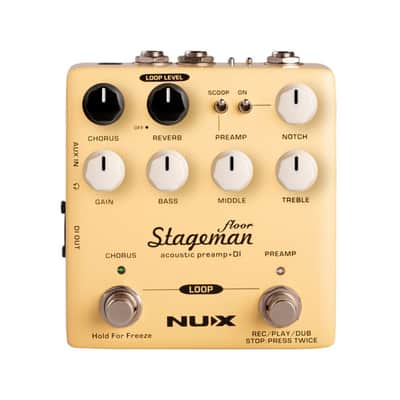 NuX NAP-5 Stageman Floor Acoustic Preamp Pedal with FX and Phrase Looper image 1