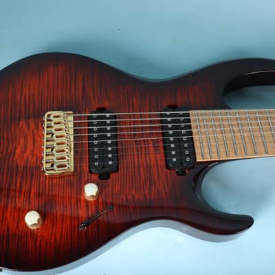 2016 Kiesel Carvin DC800 8 String Neck Thru Orangeburst Flamed image 24