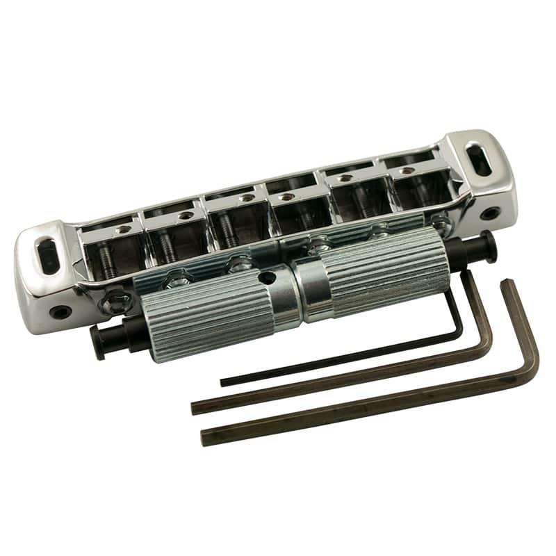 Gotoh 510FB C Adjustable Tune-O-Matic Bridge w/Allen Wrenches - Chrome image 1