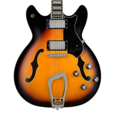 Hagstrom Viking Semi-Hollow Electric Guitar - Tobacco Sunburst image 1