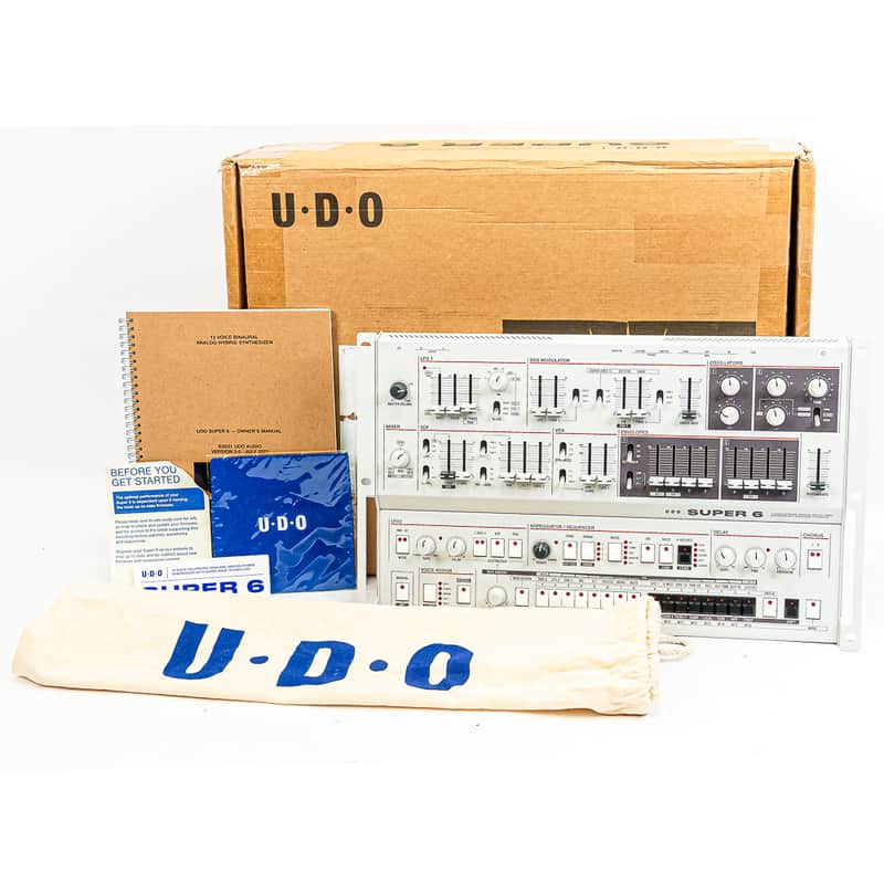 UDO Super 6 Desktop Hybrid Polyphonic Synthesizer with Box Rack Ears Bag image 1