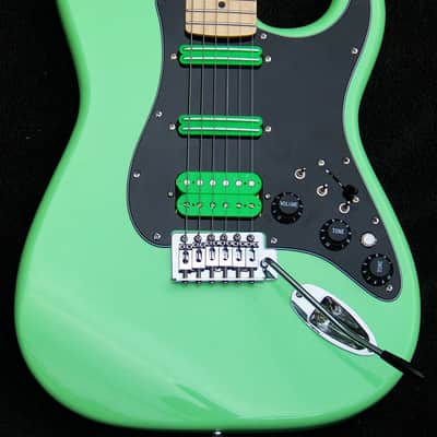 XX- Wide 2" Neck (51 mm)Sea Foam Green Grover 406C Locking Tuners Mahogany Strat 2025+ 3 Matching Humbucking Custom Pickups+Treble Bleed + 3 Coil Spit Toggles + Kill Switch + Leveled, Crowned and Polished Frets with Full Setup! image 1