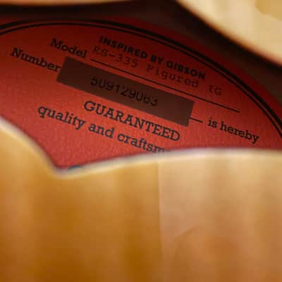 Epiphone 335 Inspired By Gibson - Raspberry Tea Burst image 4