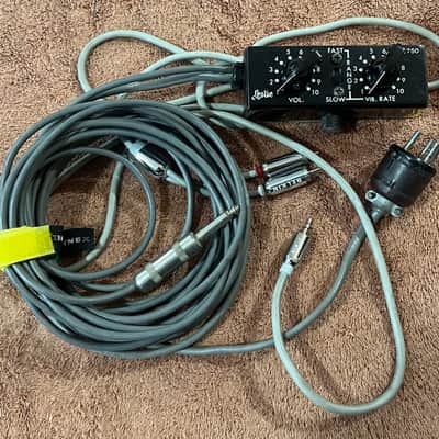 Vintage 1970’s Pair Leslie Model 60 Vibrato Speakers w/Original Controller & Cables~ULTRA CLEAN image 8