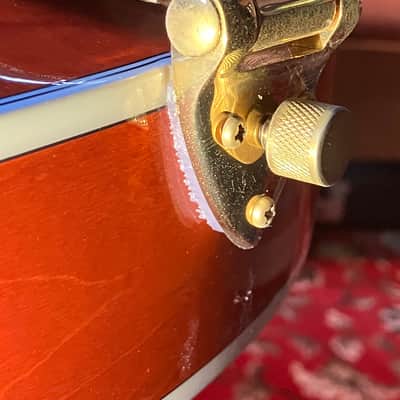 Gretsch 6120 Double Neck Electric Guitar — Orange, Gold Hardware image 7