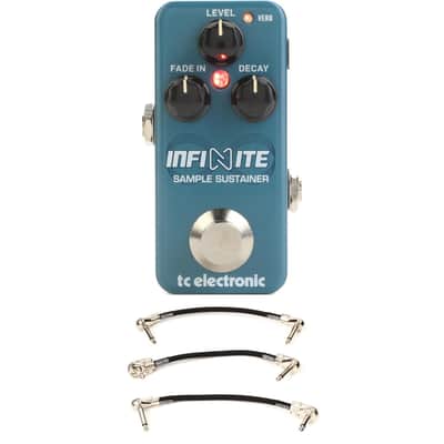 TC Electronic Infinite Sample Sustainer Mini Pedal with 3 Patch Cables image 1