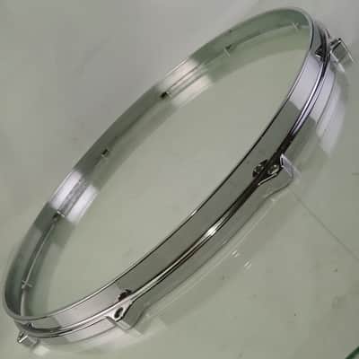 Milestone 16"Die-Cast 10Lug Floor Tom Drum Rim Hoop Vintage 80s Chrome Tempus CA image 3