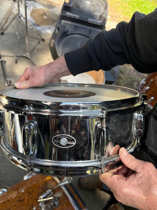 Slingerland No. 141 Festival Model 5x14" 8-Lug Chrome Over Steel Snare Drum with Rapid Strainer 1973 - 1979 - Chrome image 1