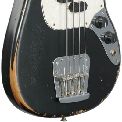 Fender JMJ Road Worn Mustang Electric Bass (with Gig Bag), Black image 4