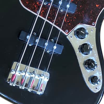 ORIGINAL 1998 FENDER JAZZ ELECTRIC ACTIVE DELUXE SERIES BASS BLACK GUITAR MEXICO image 5