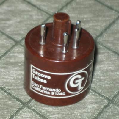 ONE (old stock) tube is in A+ shape Groove Tubes GT-SS5U4 Rectifier Tube (replaces 5UA tube rectifier) rectifier tube looks unused - but packaging has aging and imperfections image 8