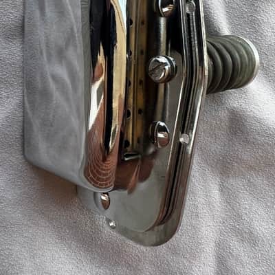 Harmony / Silvertone Bobkat Silhouette Guitar Tailpiece 1960’s - Chrome image 1
