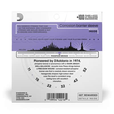 D'Addario Phosphor Bronze Strings, 11-52 Custom Light, EJ26 image 2