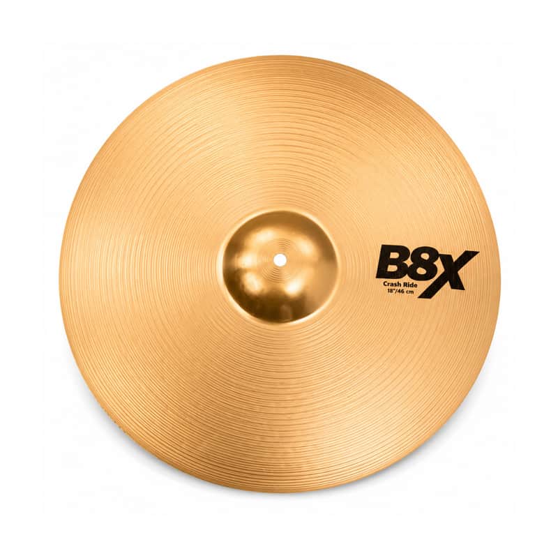 Sabian 18-inch B8X Medium Crash Ride Cymbal with B8 Bronze Construction image 1