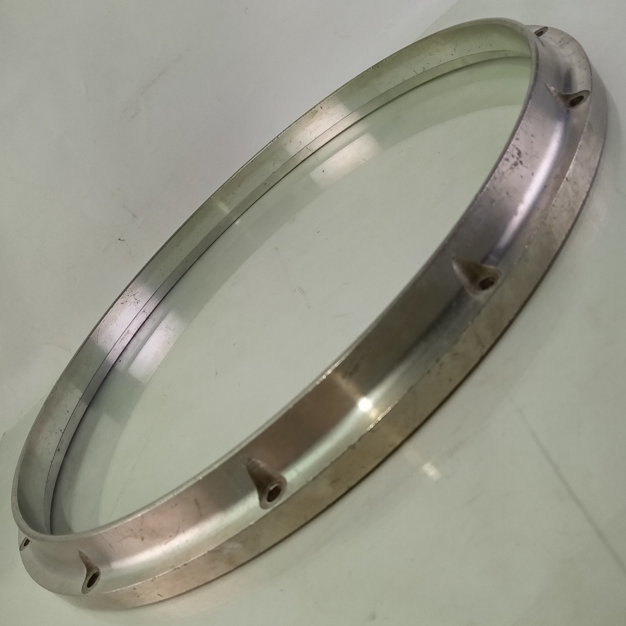 Pearl 14"FFX Die Cast Rim Marching Snare Drum Batter Hoop 1lb10oz Aluminum 12Lug — main photograph