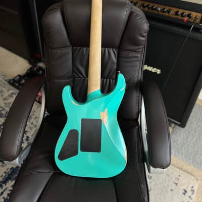 Jackson Custom Shop Music Zoo Exclusive SL2V Aged Nitro Sea Foam Green image 12