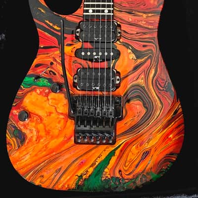 IBANEZ RG 470 Orange Tiger Custom Swirl-Year 1993-Lefthand - one off!! image 8