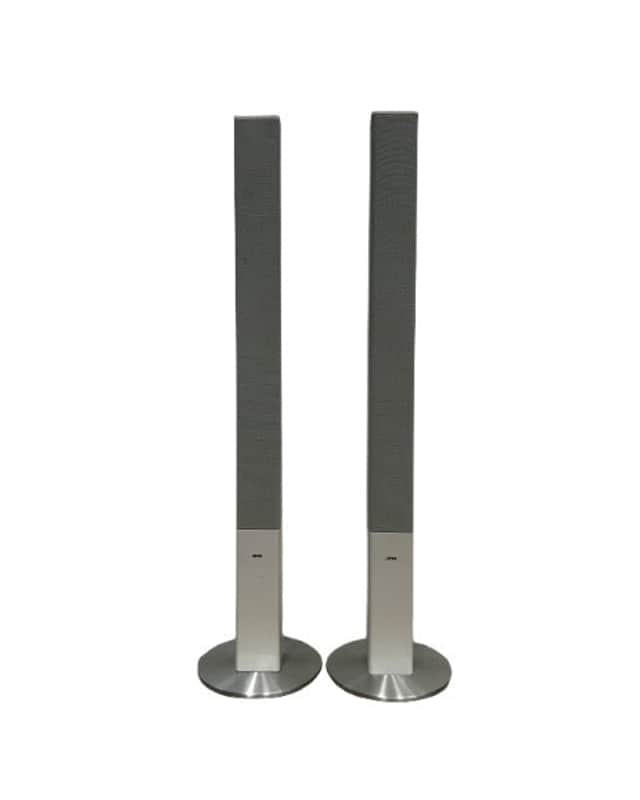 Loewe S1 Floor Standing Speaker - Pair - White - Excellent w/ stands image 1