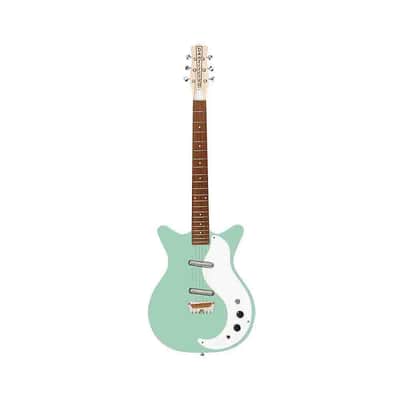 Danelectro STOCK 59-VINT AQUA Stock '59 Double Cutaway Shorthorn Shape 6-String Electric Guitar image 2