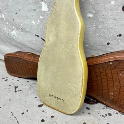 1953 Fender Champion Lap Steel Guitar 1950's -Yellow Pearloid w/ Original Case image 15
