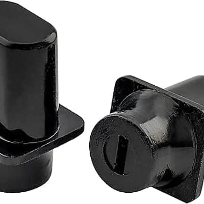 Pro Inch Size Top Hat Guitar Telecaster Switch Tips 3-Way Pickup Selector Switch Knobs for US Fender Tele Style, Black (Set of 2) image 1