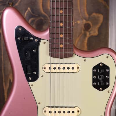 Fender Custom Shop '64 Jaguar Journeyman  Faded Aged Burgundy Mist Metallic image 3