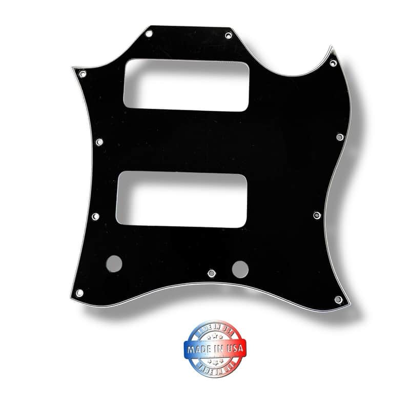 Black/White 5 Ply Pickguard for Vintage 1966-1972 Gibson SG Special Vintage Accurate Made In USA image 1