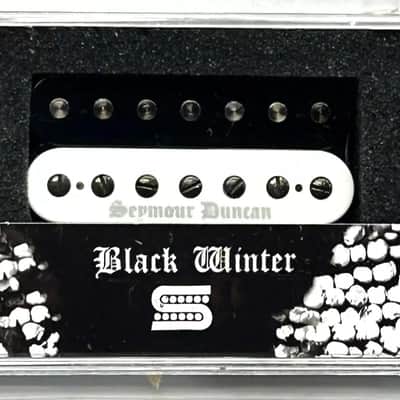 Seymour Duncan Black Winter 7 String Bridge Humbucker Pickup - White/Black Zebra image 1