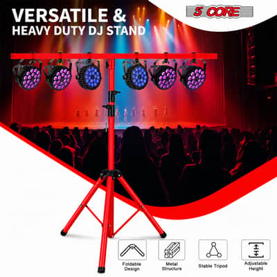 5 Core Light Stand T Bar Adjustable Tripod lighting Holder DJ Equipment image 10