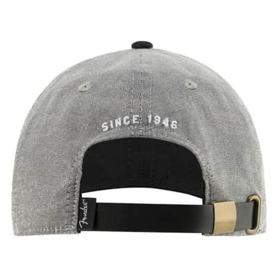 Fender Hipster Dad Hat Gray and Black One Size Fits Most 9190121000 image 2