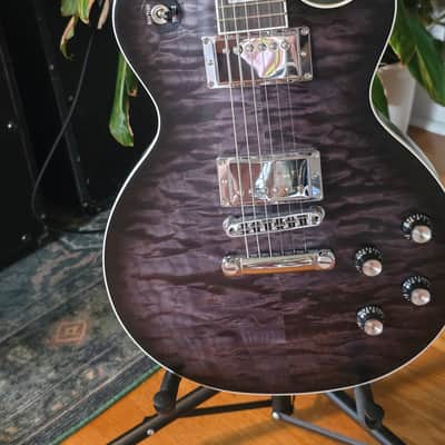 Gibson Mark Morton Signature Les Paul Modern Quilt 2026 - Translucent Ebony Burst Satin image 3