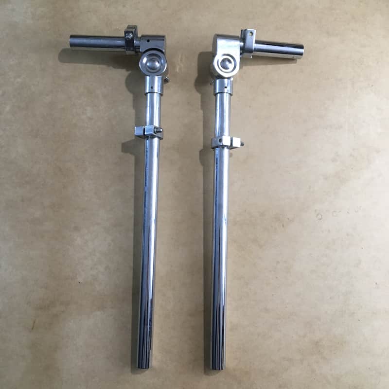 Two Vintage Drummer Kit 7/8” Diameter Percussion Drum Set Drums Percussion Tom Mounts 2 Arms Clamps image 1