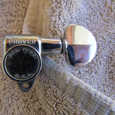 Grover Patent Pending Rotomatic Tuning Machine Chrome 1 Grover Rotomatic Bass Side Tuner W/Bushing image 1
