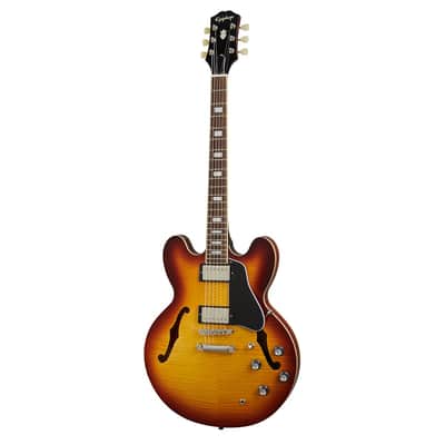 Epiphone ES-335 Figured Semi-Hollow Body Electric Guitar (Raspberry Tea Burst) image 3